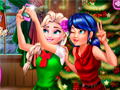                                                                       Ladybug And Elsa Xmas Selfie ﻞﯿﮭﮐ