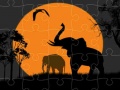                                                                       Elephant Silhouette Jigsaw ﻞﯿﮭﮐ