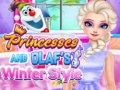                                                                       Princesses And Olaf's Winter Style ﻞﯿﮭﮐ