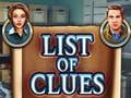                                                                       List of clues ﻞﯿﮭﮐ