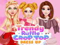                                                                       Trendy Ruffle Crop Top Dress Up ﻞﯿﮭﮐ