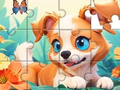                                                                       Jigsaw Puzzle: Dog And Garden ﻞﯿﮭﮐ