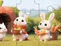                                                                       Jigsaw Puzzle: Rabbits With Carrots ﻞﯿﮭﮐ