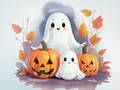                                                                       Coloring Book: Halloween Ghosts ﻞﯿﮭﮐ