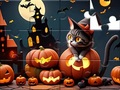                                                                       Jigsaw Puzzle: Halloween Cat ﻞﯿﮭﮐ