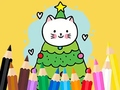                                                                       Coloring Book: Cats And Christmas Tree ﻞﯿﮭﮐ