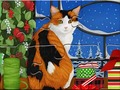                                                                      Jigsaw Puzzle: Christmas Cat ﻞﯿﮭﮐ