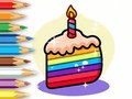                                                                       Coloring Book: Birthday Cake ﻞﯿﮭﮐ