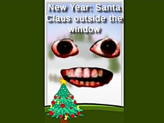                                                                       New Year: Santa Claus outside the window ﻞﯿﮭﮐ