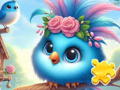                                                                       Jigsaw Puzzle: Cute Blue Bird ﻞﯿﮭﮐ