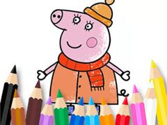                                                                       Coloring Book: Mommy Pig Winter ﻞﯿﮭﮐ