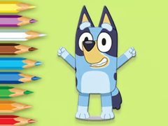                                                                       Coloring Book: Happy Bluey ﻞﯿﮭﮐ