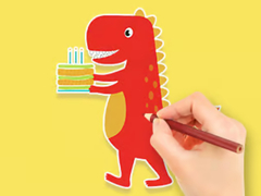                                                                       Coloring Book: Dinosaur Birthday ﻞﯿﮭﮐ