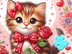                                                                       Jigsaw Puzzle: Bowknot Cat ﻞﯿﮭﮐ