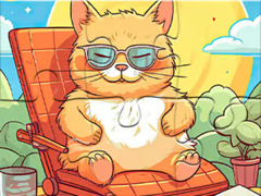                                                                       Jigsaw Puzzle: Enjoying Cat ﻞﯿﮭﮐ