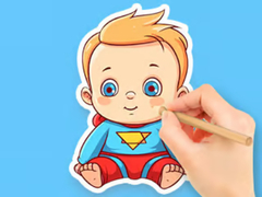                                                                       Coloring Book: Cute Super Baby ﻞﯿﮭﮐ