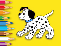                                                                       Coloring Book: Cute Spotted Dog ﻞﯿﮭﮐ