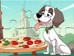                                                                       Jigsaw Puzzle: Dog Eating Pizza ﻞﯿﮭﮐ