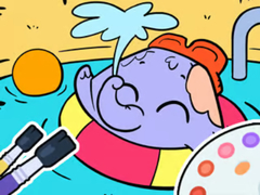                                                                       Coloring Book: Elephant Swim ﻞﯿﮭﮐ
