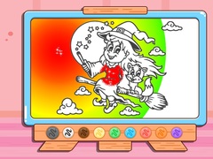                                                                       Coloring Book: Halloween Little Witch ﻞﯿﮭﮐ