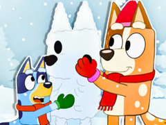                                                                       Jigsaw Puzzle: Bluey Christmas Snowman ﻞﯿﮭﮐ