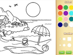                                                                       Beach Coloring Book For Kids ﻞﯿﮭﮐ