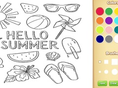                                                                       Hello Summer Coloring Book for Kids ﻞﯿﮭﮐ