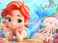                                                                       Jigsaw Puzzle: Chibi Mermaid Marshmallow Jellyfish ﻞﯿﮭﮐ