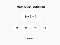                                                                       Math Quiz Addition ﻞﯿﮭﮐ