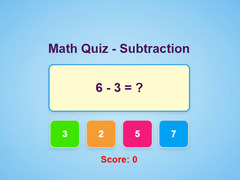                                                                       Math Quiz - Subtraction ﻞﯿﮭﮐ