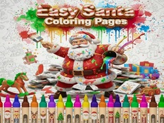                                                                       Easy Santa Coloring Pages ﻞﯿﮭﮐ