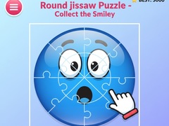                                                                       Round jigsaw Puzzle - Collect the Smiley ﻞﯿﮭﮐ