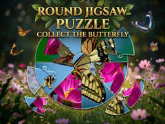                                                                       Round Jigsaw Puzzle - Collect the Butterfly ﻞﯿﮭﮐ
