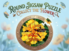                                                                       Round jigsaw Puzzle - Collect the Flower ﻞﯿﮭﮐ